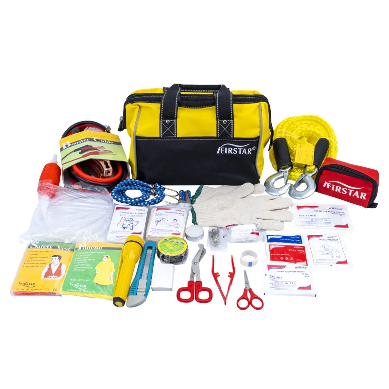High Quality Portable Automotive Vehicle Roadside Emergency Recovery Car First Aid Kit Custom Jumper Cable Car Battery Charger