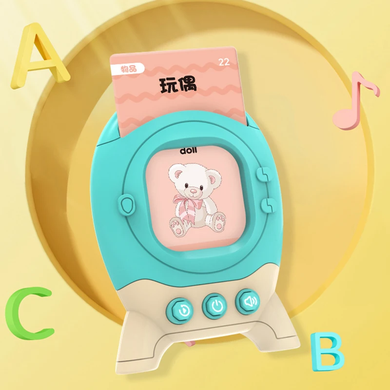 Educational Books Flash Card Reader for Kids Learning Preschool Montessori Toys