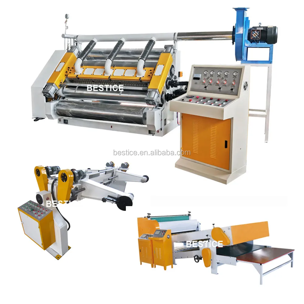 Pizza Box E Flute Corrugated Cardboard Single Facer Machine