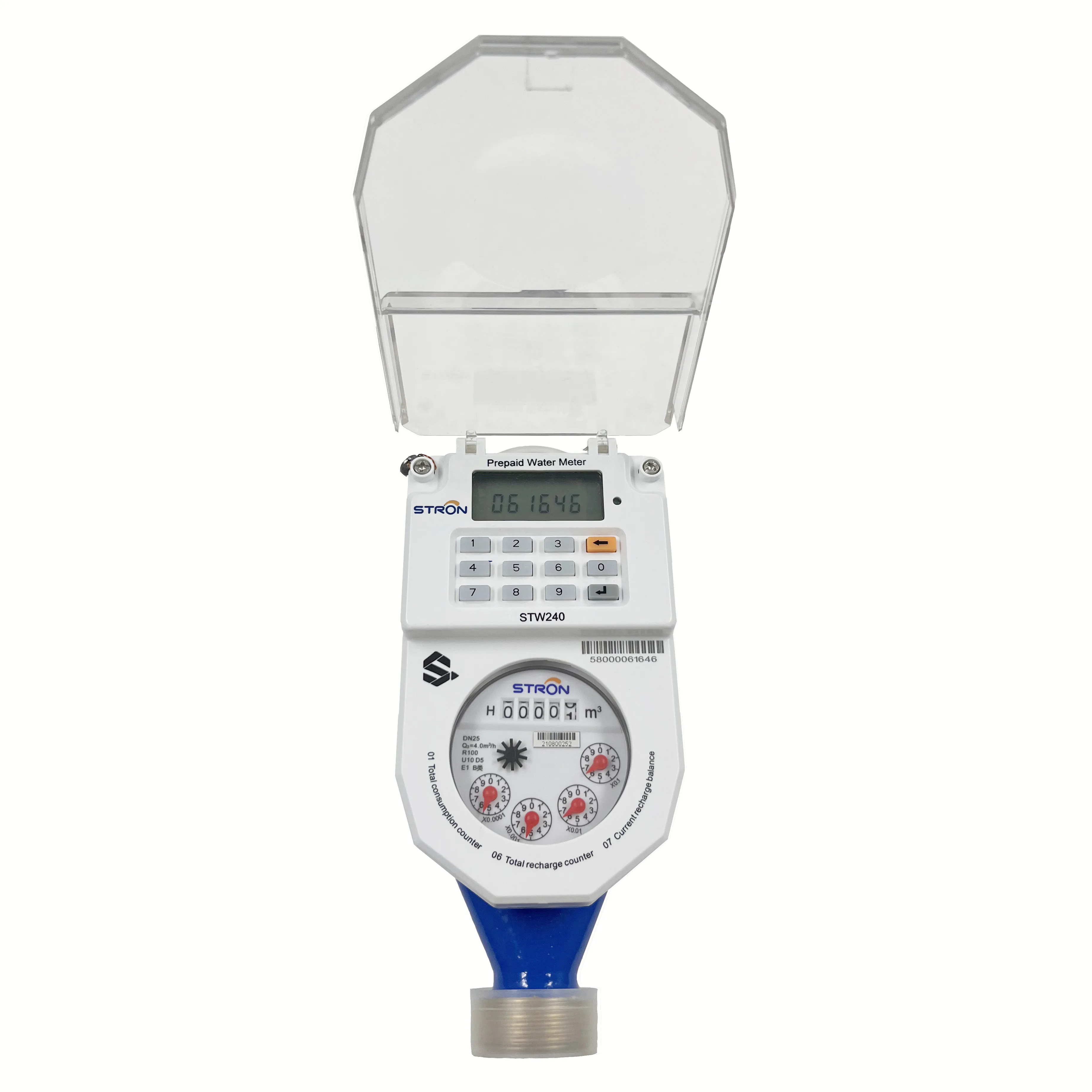 Wireless Rf Intelligent Prepaid Water Meter With Remote Monitoring Vending Software