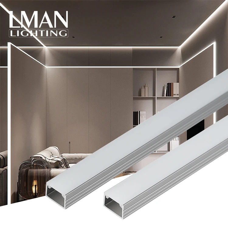 High Brightness Recessed Aluminium Holder Diffuser Mounting Extrusion Strip Light Led Channel Strip Light Aluminum Profile
