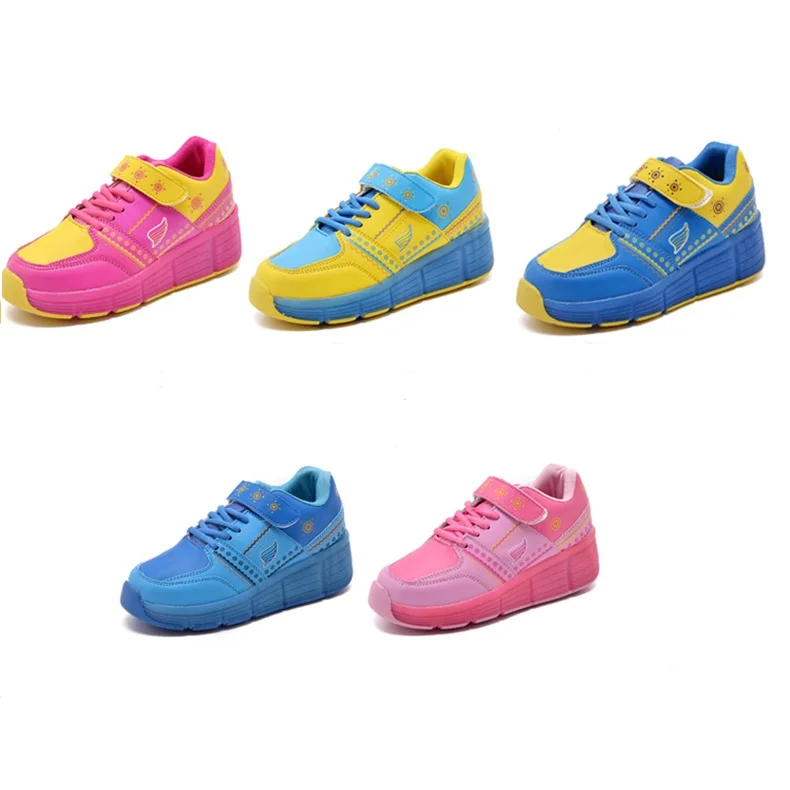 Factory Price Girls Kids Rubber Wheel Outdoor Kicks Roller Skates Shoes Sport Shoes