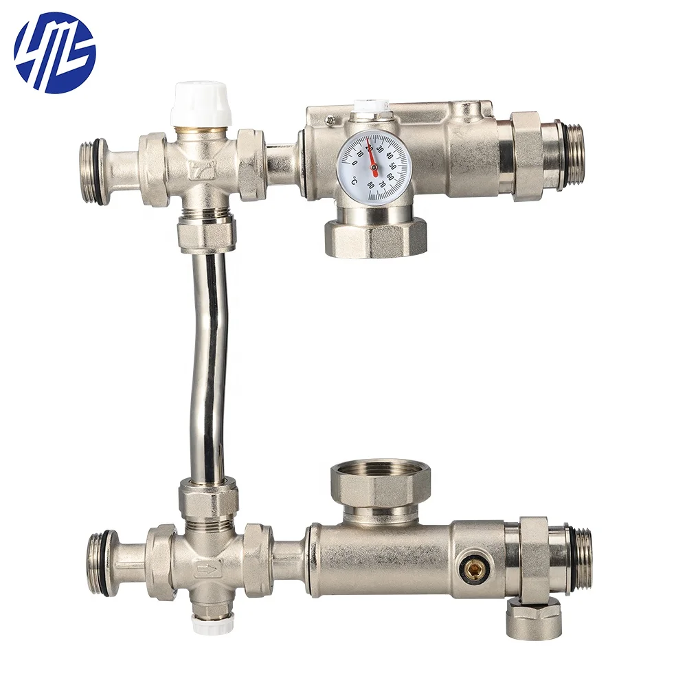 Floor Heating Water Mixing System Compact Thermostatic Mixing Control Set