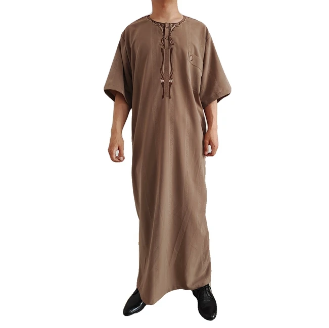 Wholesale New Design Muslim Loose And Breathable Arabian Short-sleeved Islamic Muslim Clothing Dresses