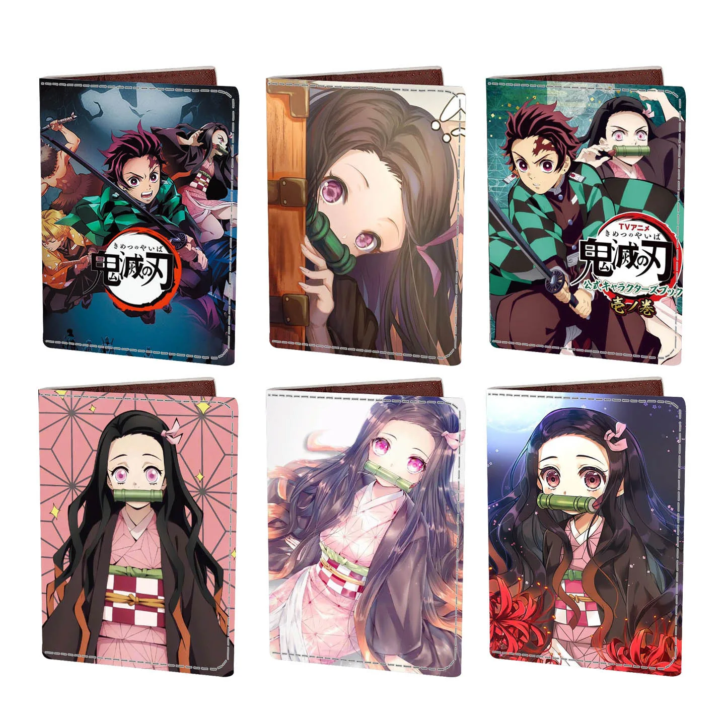 Кожаный чехол для паспорта Kimetsu No Nezuko Tanjirou косплея