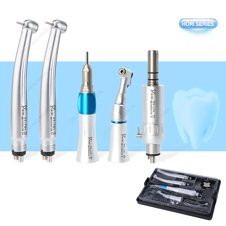 Push Button Handpiece air Turbine Dental Kit 4 Holes Dental Handpiece Set