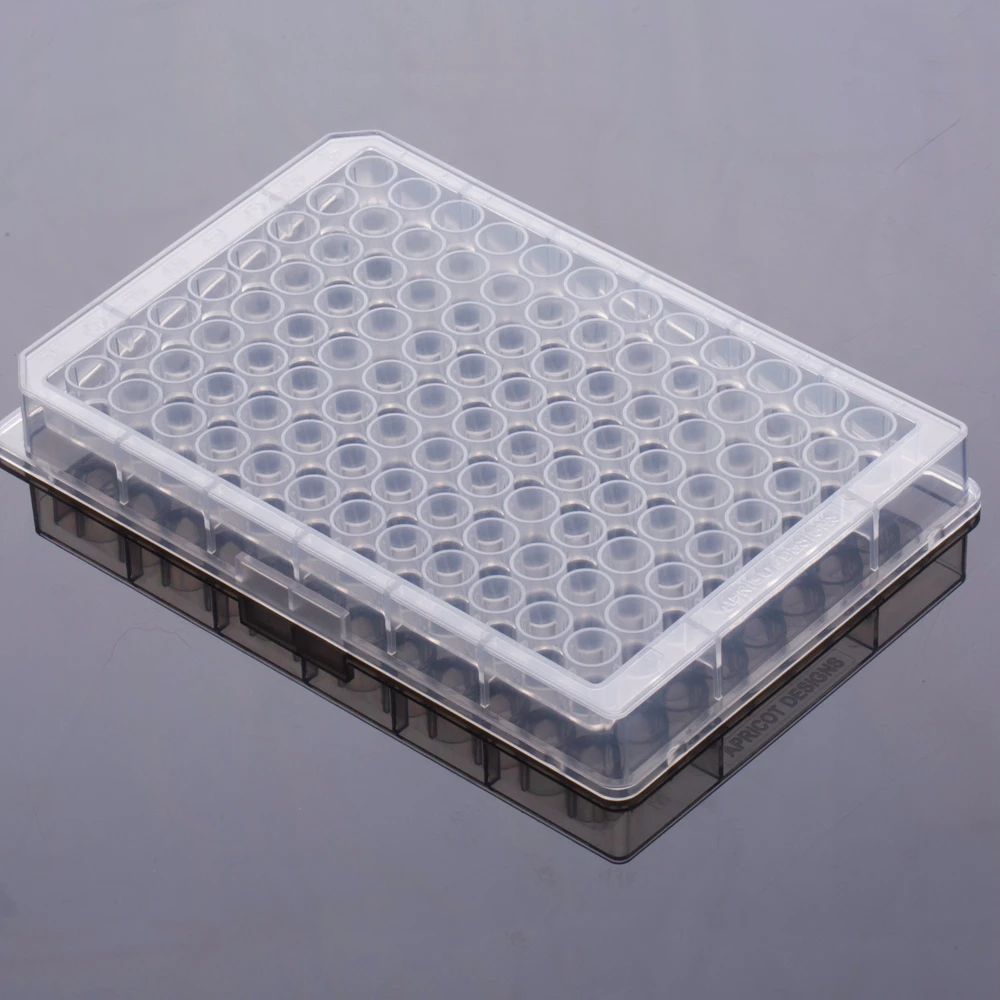 96 Round Well Plate Microplate U-Bottom 0.4ml 1.0ml 2.0ml Transparent White PP Material Laboratory Supplies
