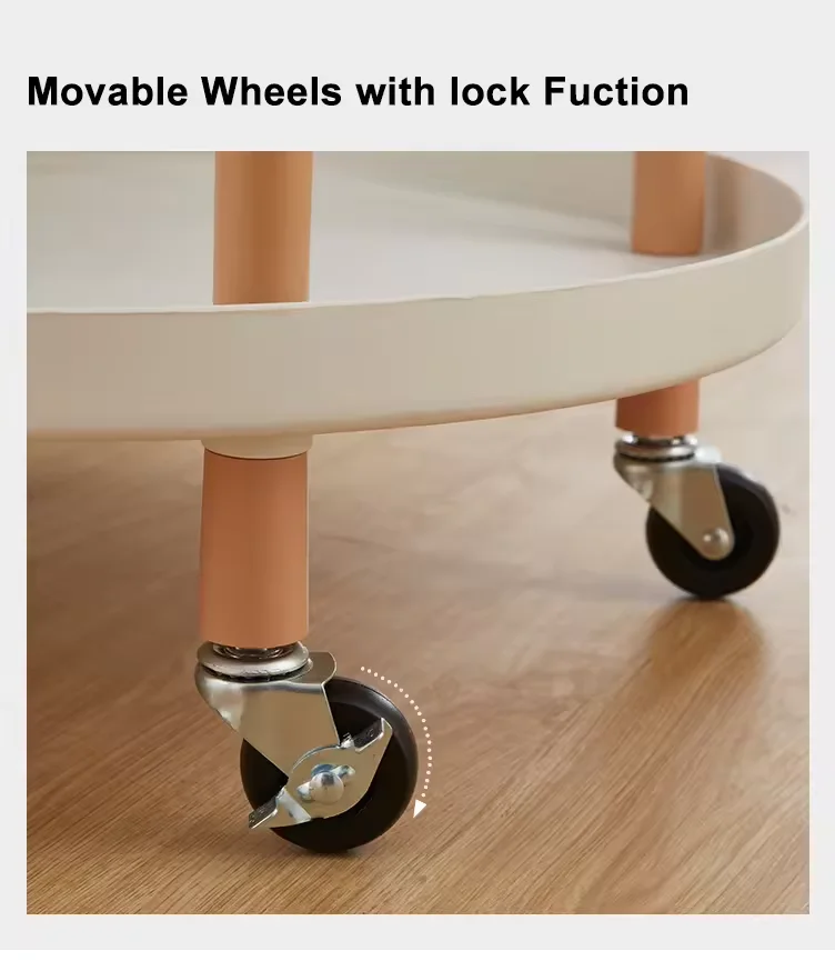 Modern simple design 2-tier 3-tier storage rack utility home kitchen white storage hand trolley bathroom storage rack