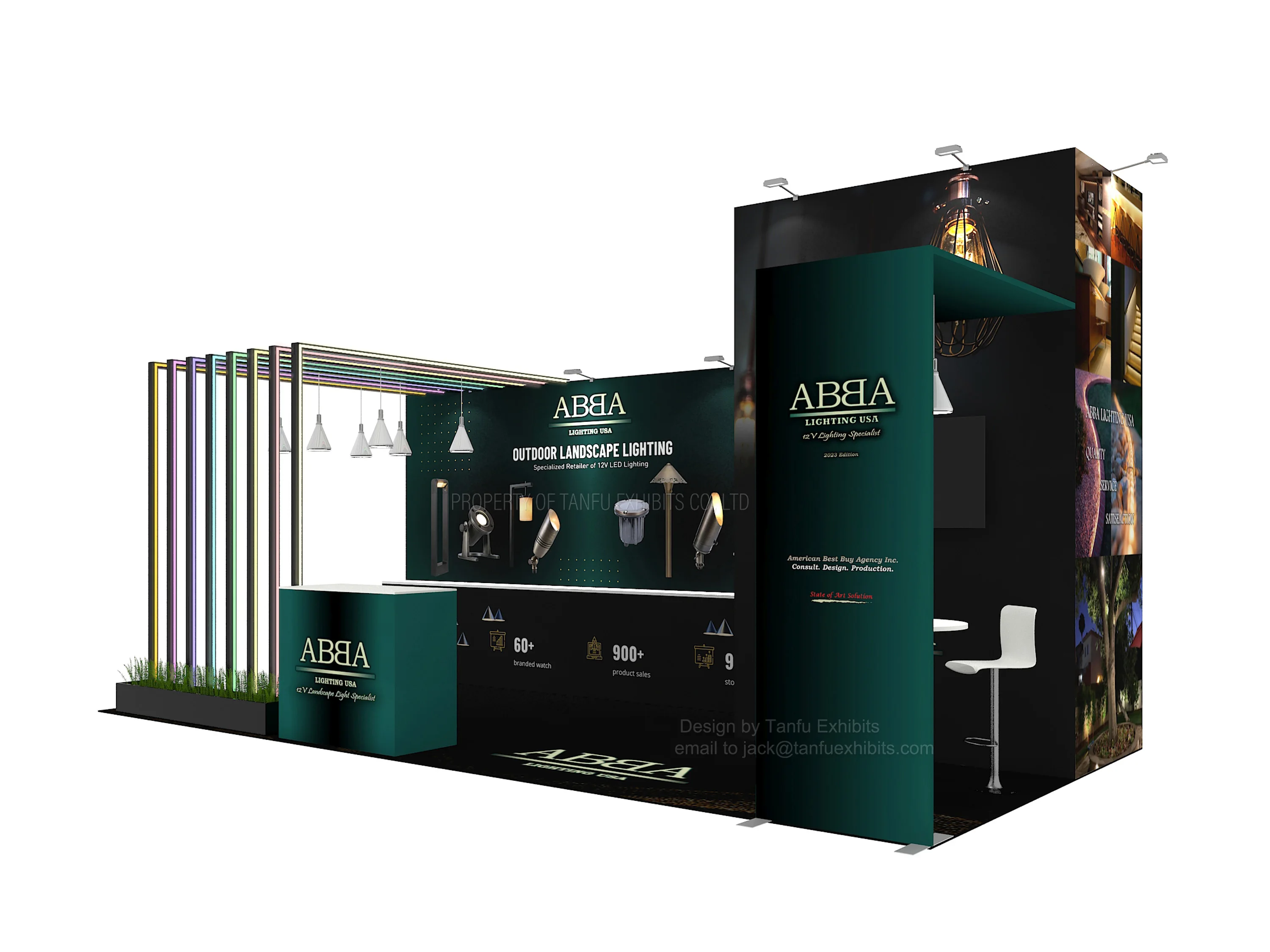 Easy Assemble Customize Tension Fabric Modular Exhibition Booth Customize Logo For Advertising Trade Show Equipment