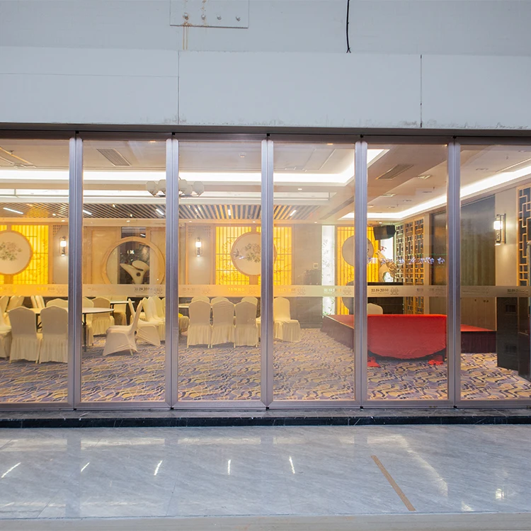 Wholesale Single Glass Mobile Partition Decorative Glass Partition Wall For Restaurant