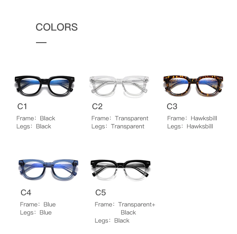 High Quality Flexible Spring Hinge Women Men Prescription Glasses Anti Blue Light Eyeglasses Frame