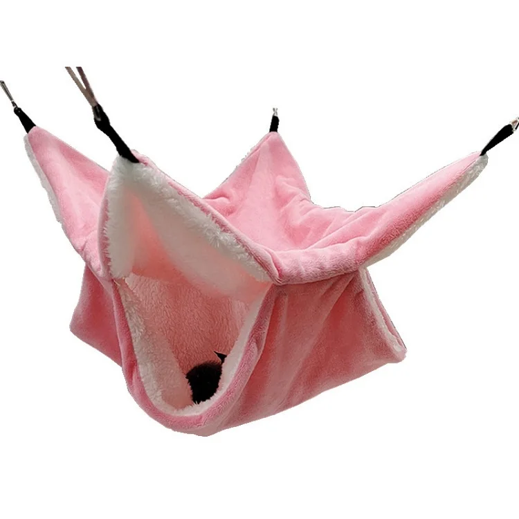 Velvet Small Animal Guinea Pig Pet Sleeping Bed Yellow Super Soft Small Pet Sleeping Bag Flying Hammock