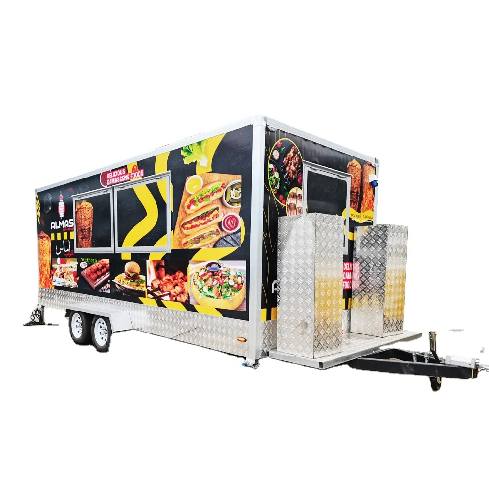 2024 Mobile Food Trailer Street Snack Mobile Food Cart Mobile Food Truck with Full Kitchen  For sale