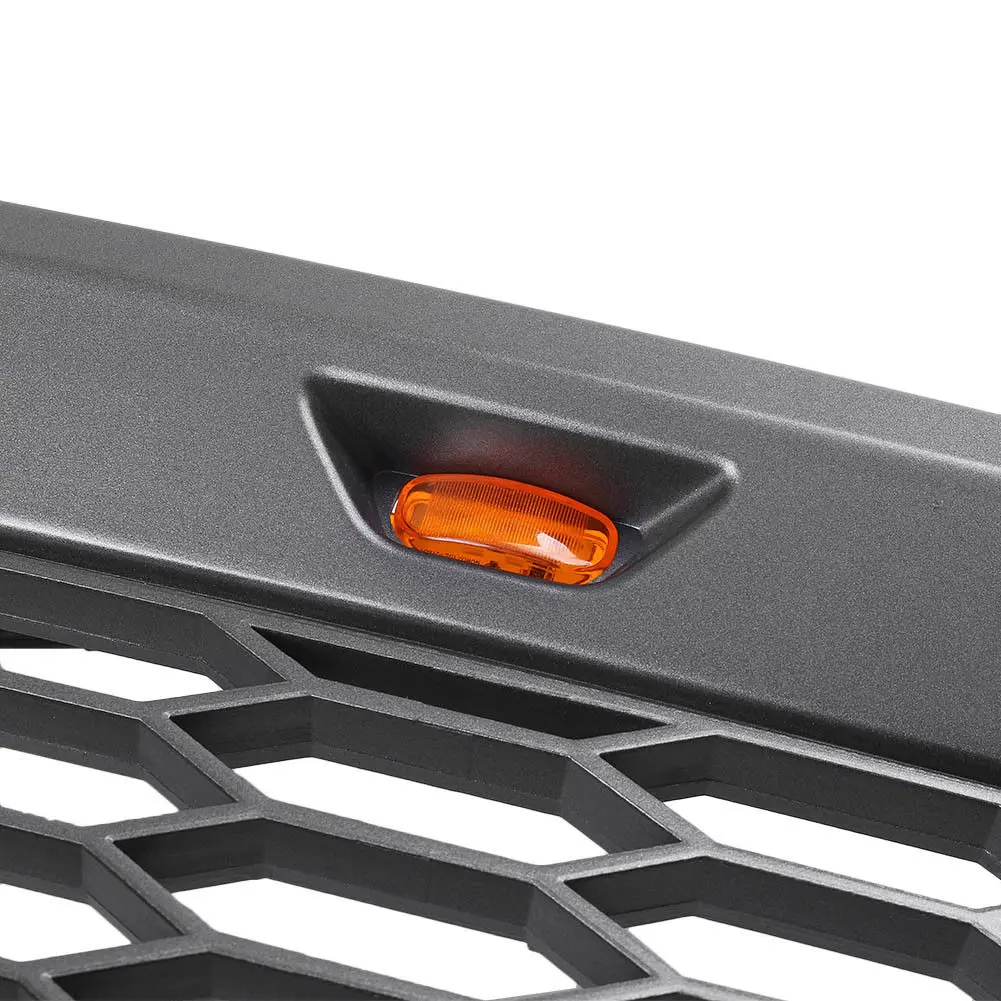  09-14 Offroad 4X4 Front Bumper Upper Mesh Grille for F150 Grill LED Light Black