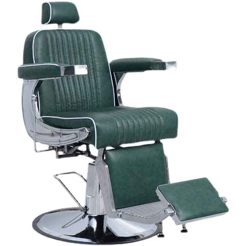 Мужское кресло с масляными головками предназначенное для парикмахерских в стиле ретро выдвижным бритьем и подъемным вращающимся большим