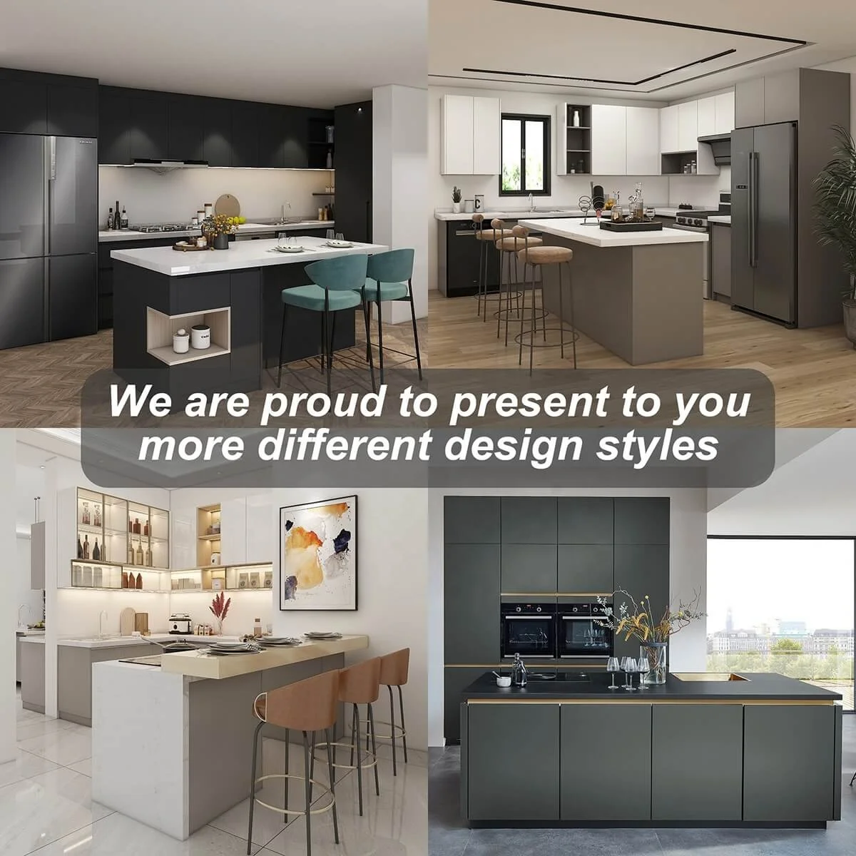 PA American style frameless furniture ready to assemble black pvc shaker kitchen cabinets