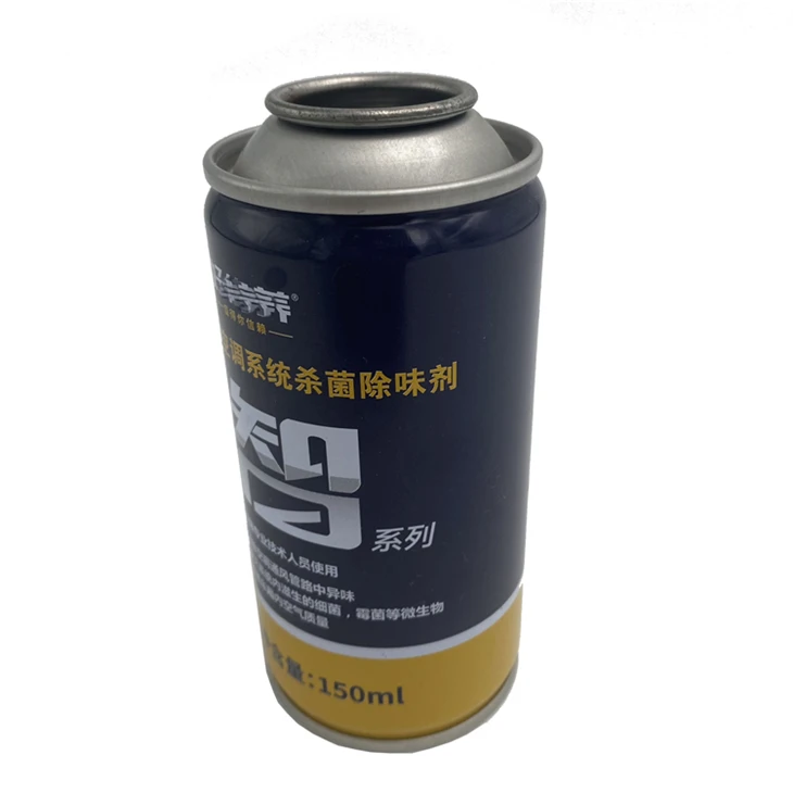 Superior Quality empty black and gold tin hair spray gas air freshener threaded pump aerosol cans trade wholesale 52mm