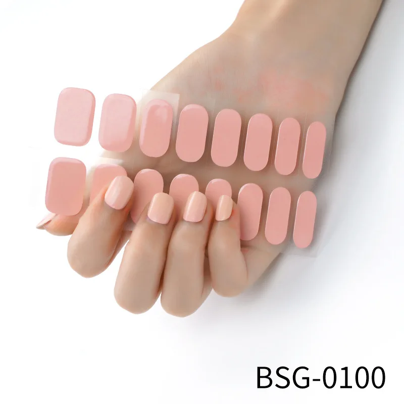 13 Type New Solid Color Gel Polish Nail Wrap Self-Adhesive Nail Art Stickers
