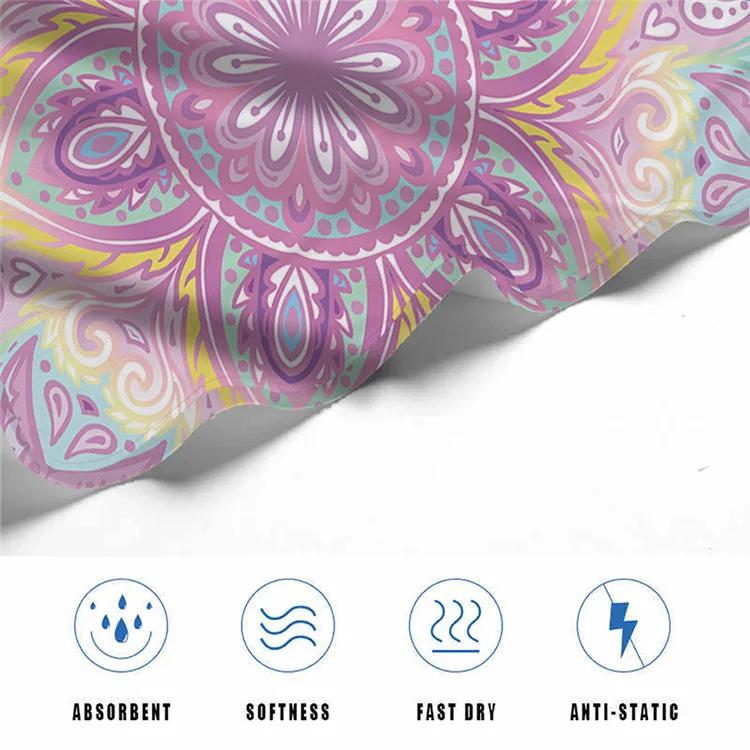 Wholesale Sand Free Beach Towel Boho Style Custom Digital Printed Summer Towels