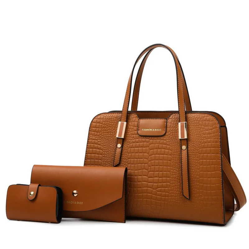 2024 Latest fashion 3 pieces purses and handbags set high end luxury women handbag popular  lady bag