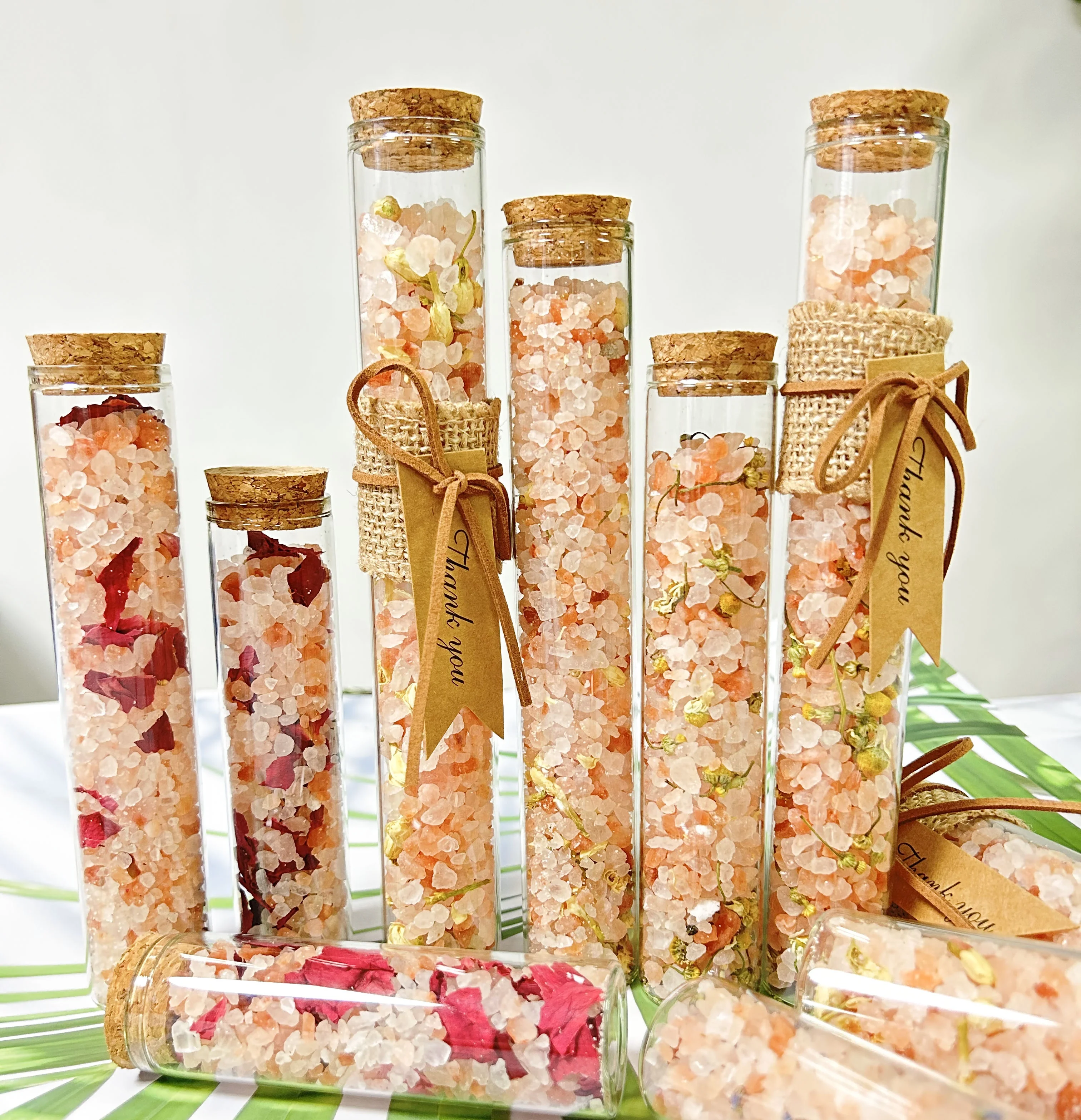 OEM Natural Organic Pure Vegan Mineral Dried Floral Bath Salts Salt Spa Hemp Crystal Gift Skin Care Himalayan Dead Sea Bath Salt