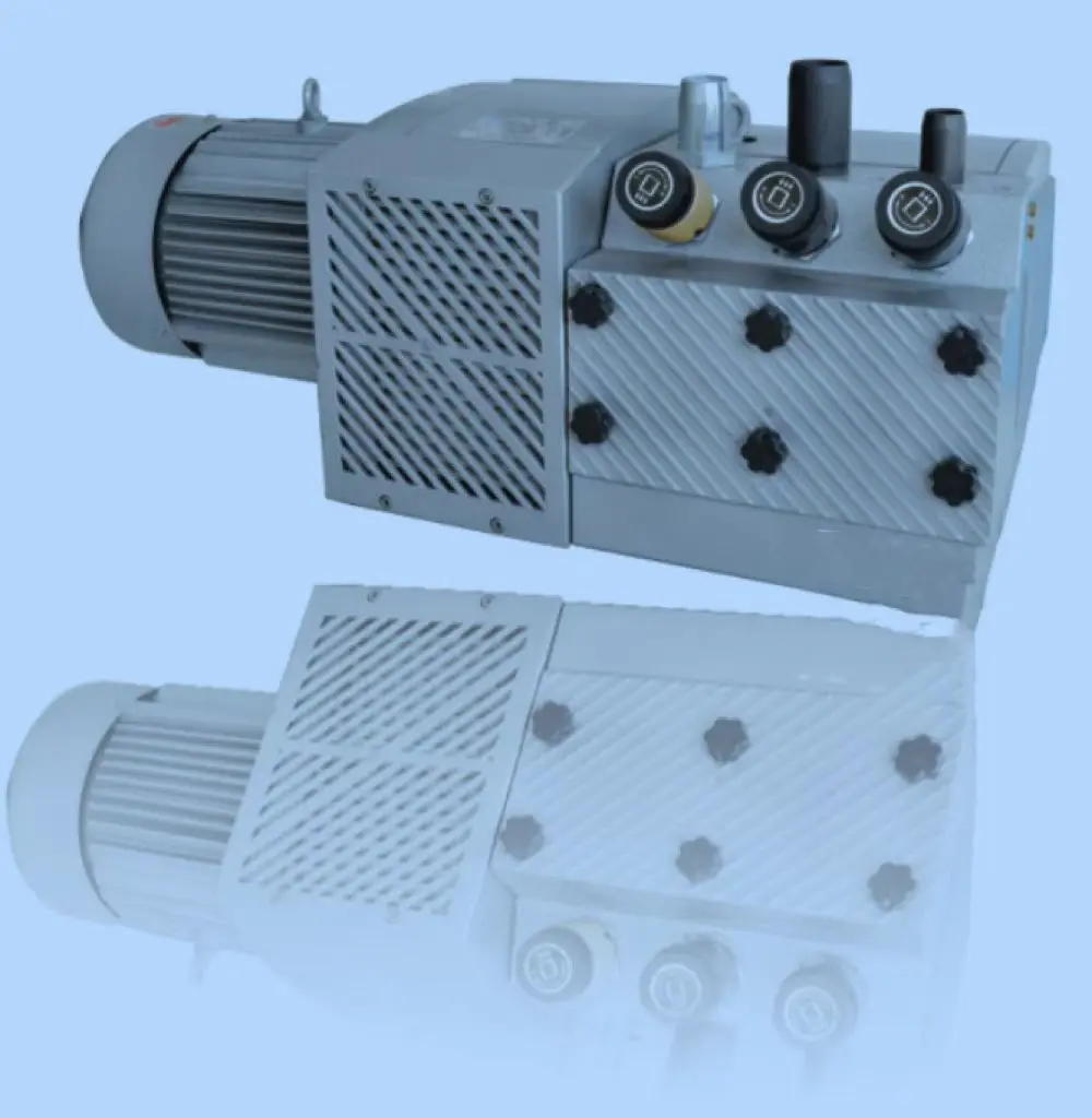 Low noise self-lubricating two way stage vacuum air pump