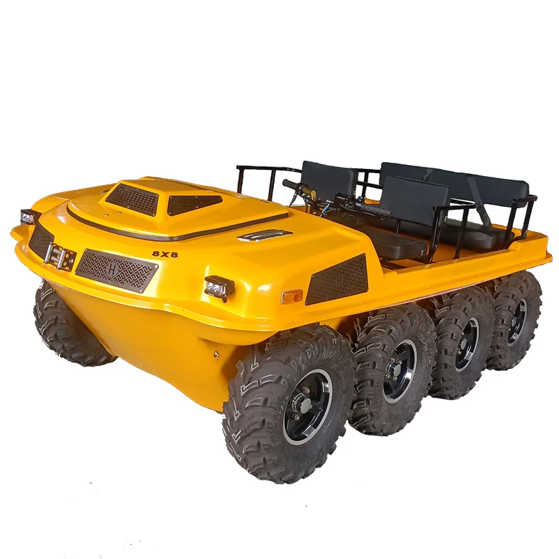 High Torque Stability 4 Stroke Amphibious Rescue 8X8 800cc ATV All Terrain Vehicle For Mountain  Swamp River