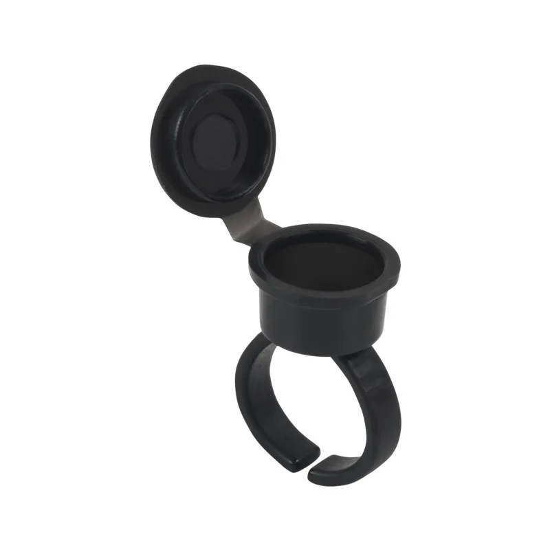 Hot Sale Disposable Permanent Makeup Microblading Pigment T Tattoo Eyelash Glue Ink Ring Tray Cup For Finger