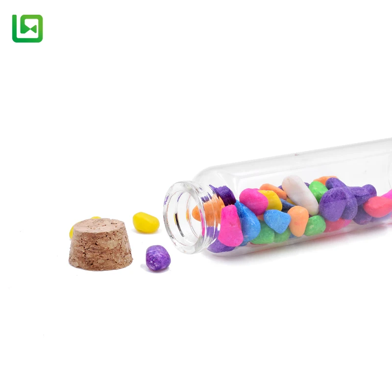 Diameter 30mm  Flat Glass Test Tube  Galls Flat Bottom Bulk Test Glass Tube with Cork