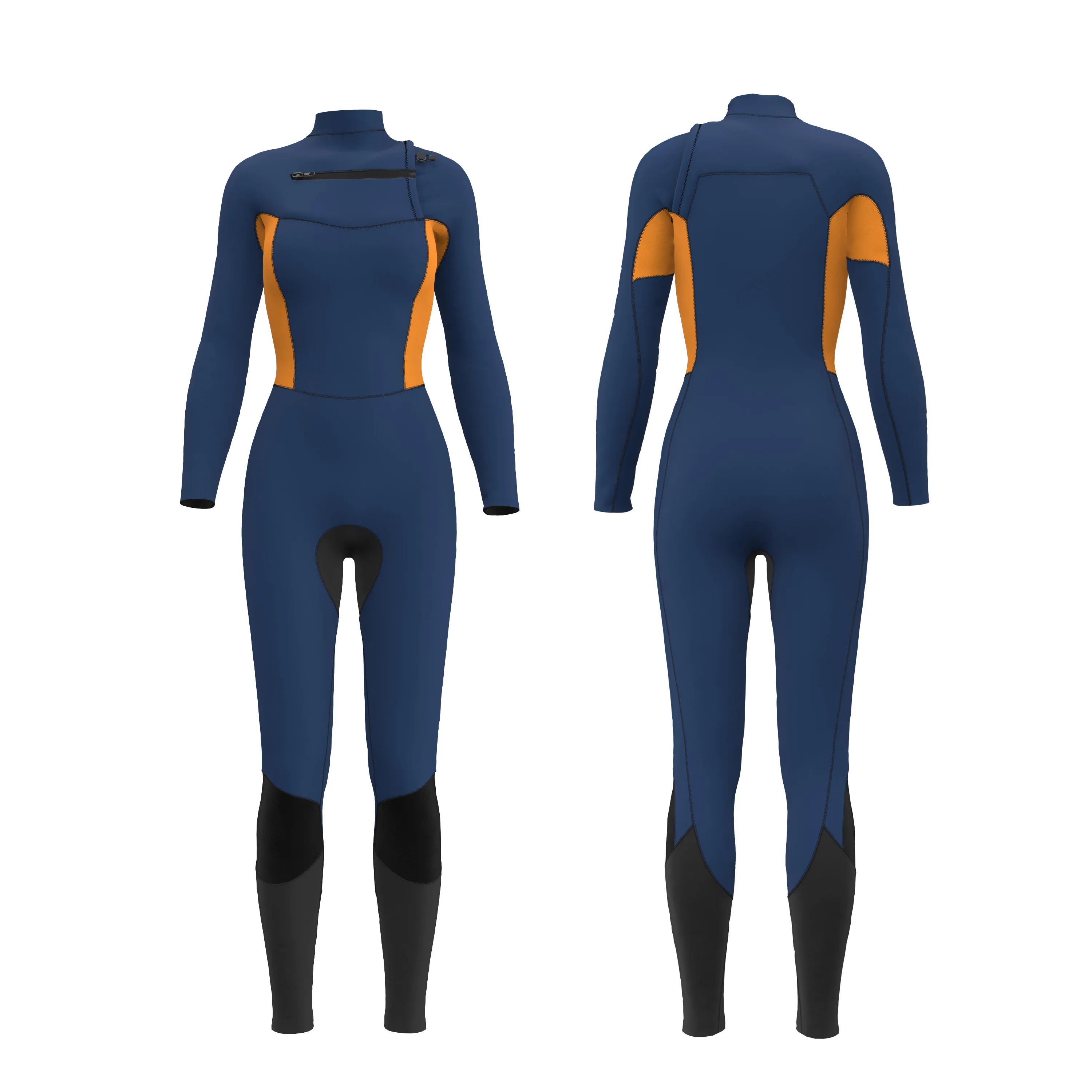 2022 New design WetSuit Chest Zip supper stretch CR Neoprene 3/2mm 4/3mm 5/4mm Surfing Limestone Wetsuit
