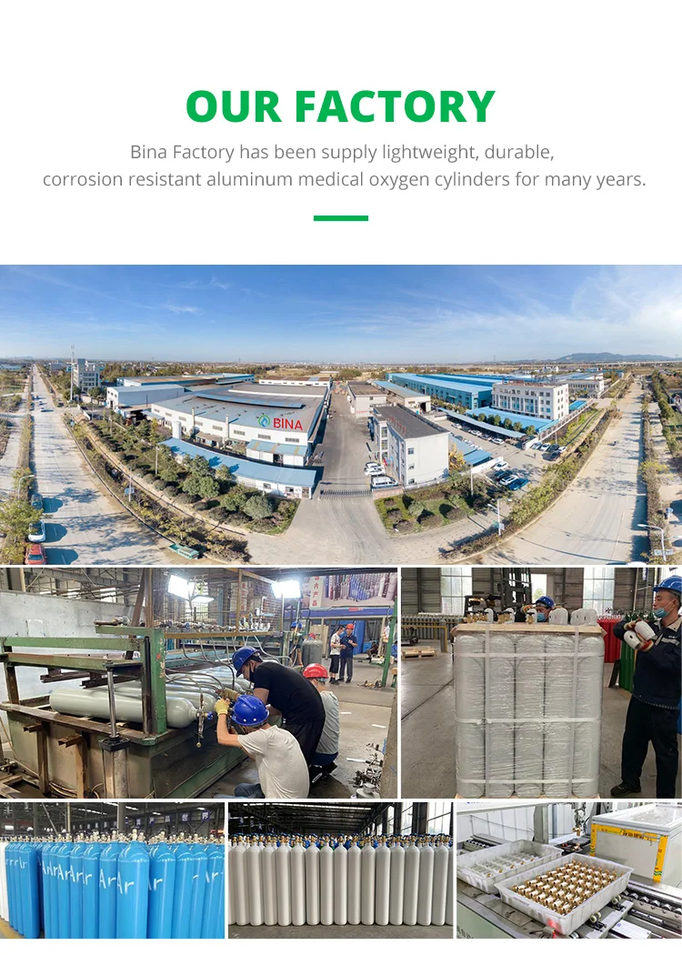 Bina Supply Seamless Steel 50L Medical Refill Oxygen Cylinder