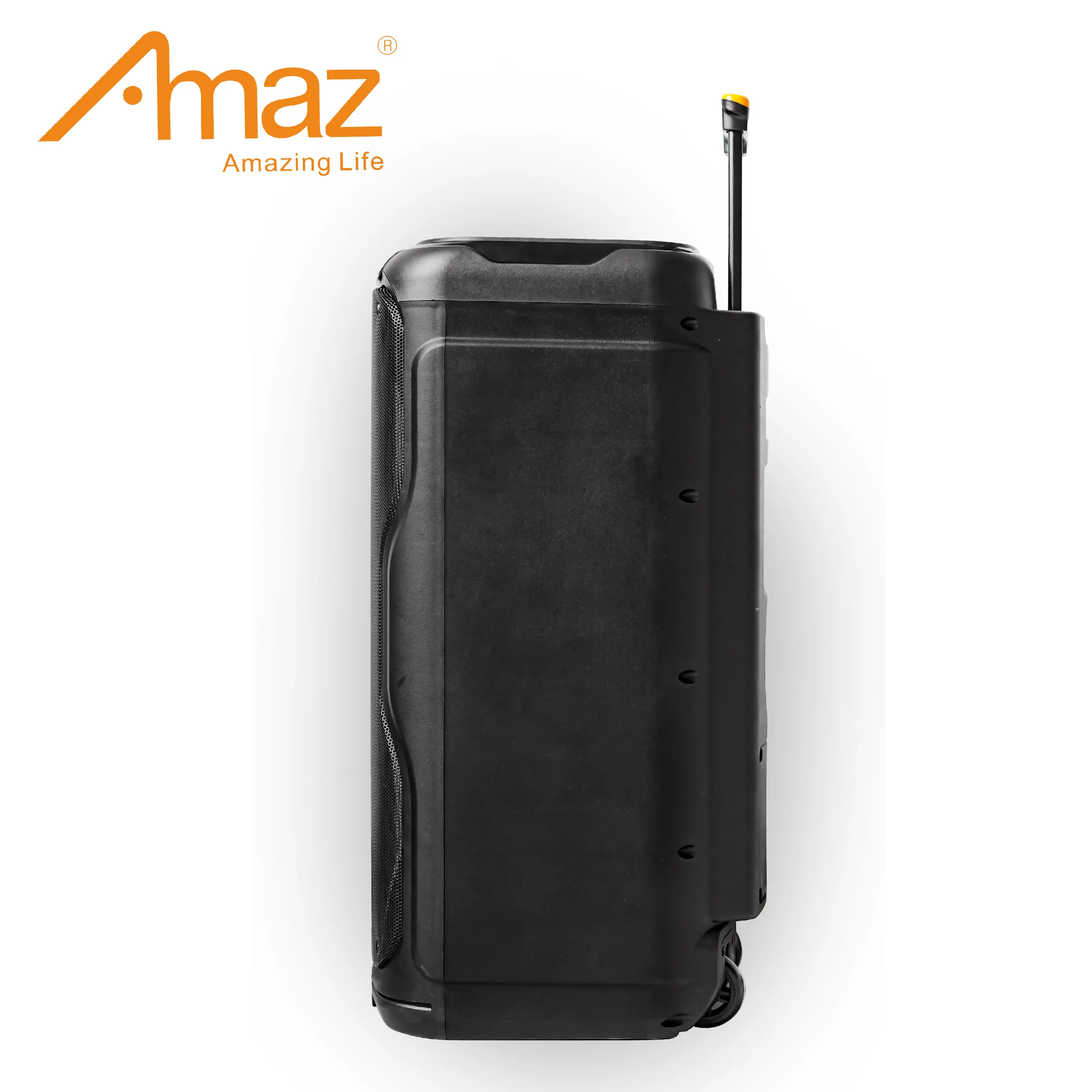 Digital ECHO for karaoke Dual 8'inch Trolley Speaker Party Speaker with 6 effects of LED light colorful coircle light