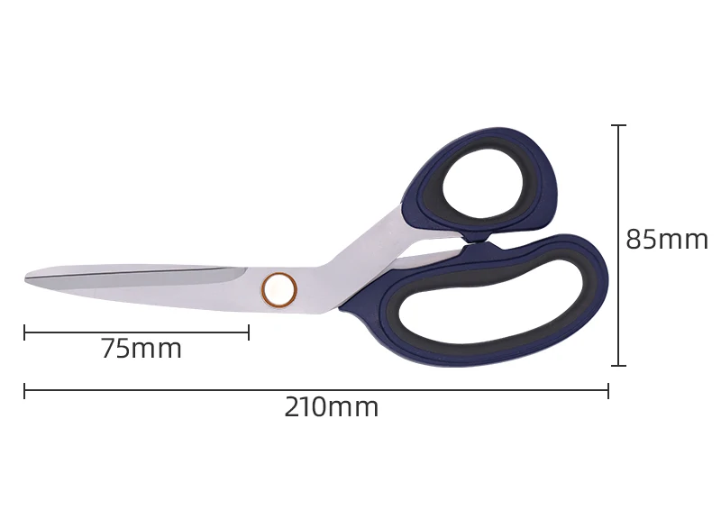 professional carbon steel vintage embroidery fabric sewing shears blue grey titanium tailor scissors
