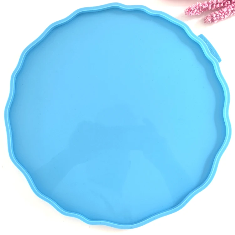 DZ3 D30cm Large size coasters mold, wave shaped swing tray work pad mold