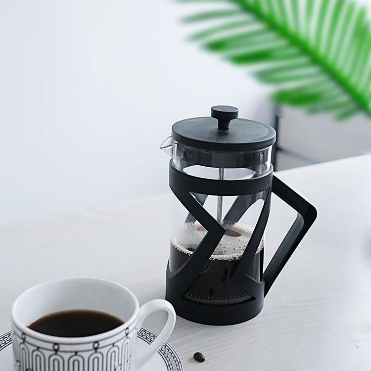 2023 French Press Coffee  and Tea Maker High Borosilicate Glass French Coffee Filter Maker with Heat-resistant Glass