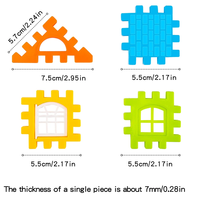 100pcs colored DIY educational wholesale plastic building block sets for kid in Storage box puzzle toy large particles