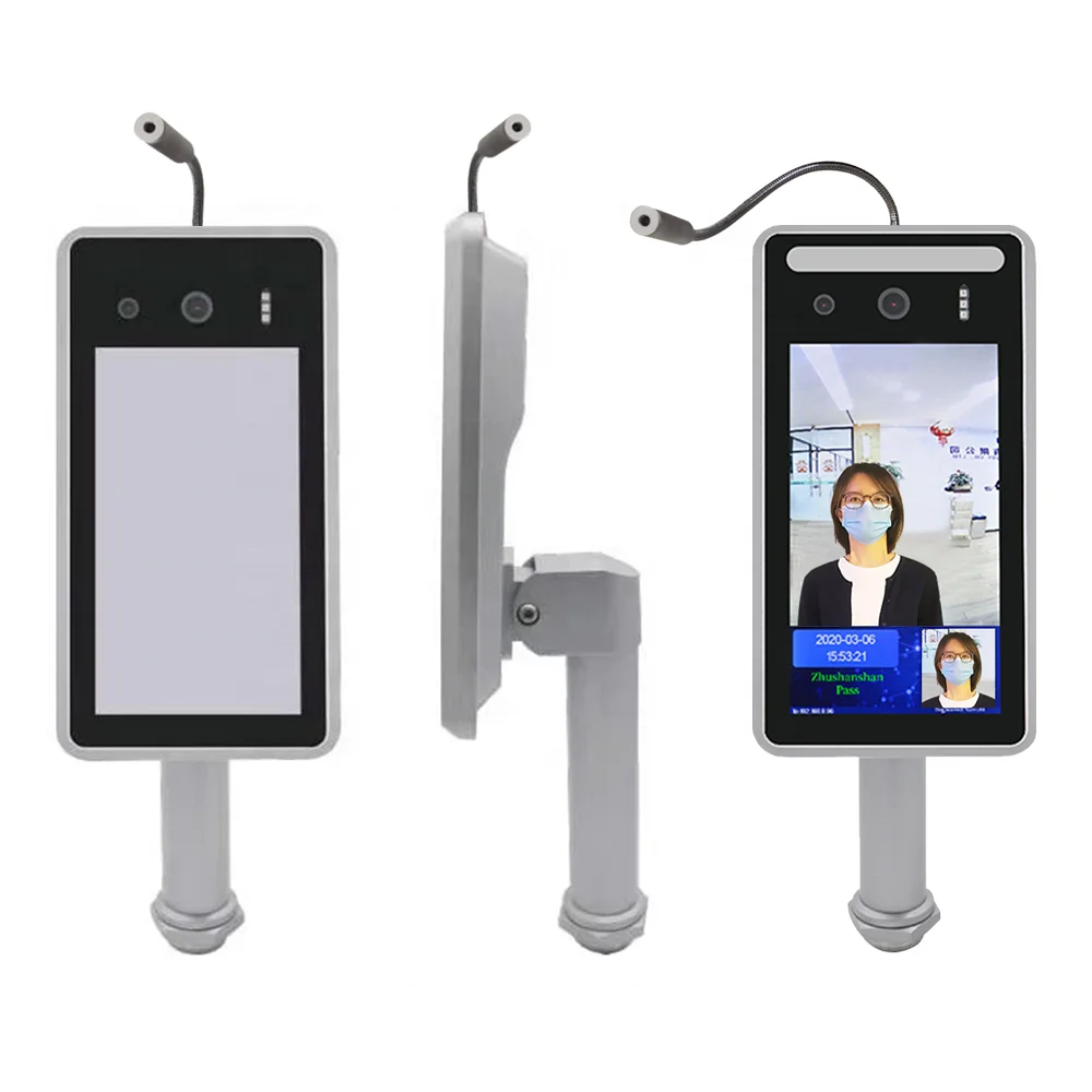 Body Temperature Thermal Facial Face Recognition CCTV Cameras Inspection Detection IP AI Face Detection Panel Camera