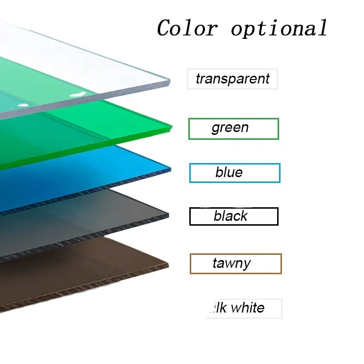 Factory price plastic panel UV protected 2mm 3mm 5mm colored 4X8 embossed solid polycarbonate sheet
