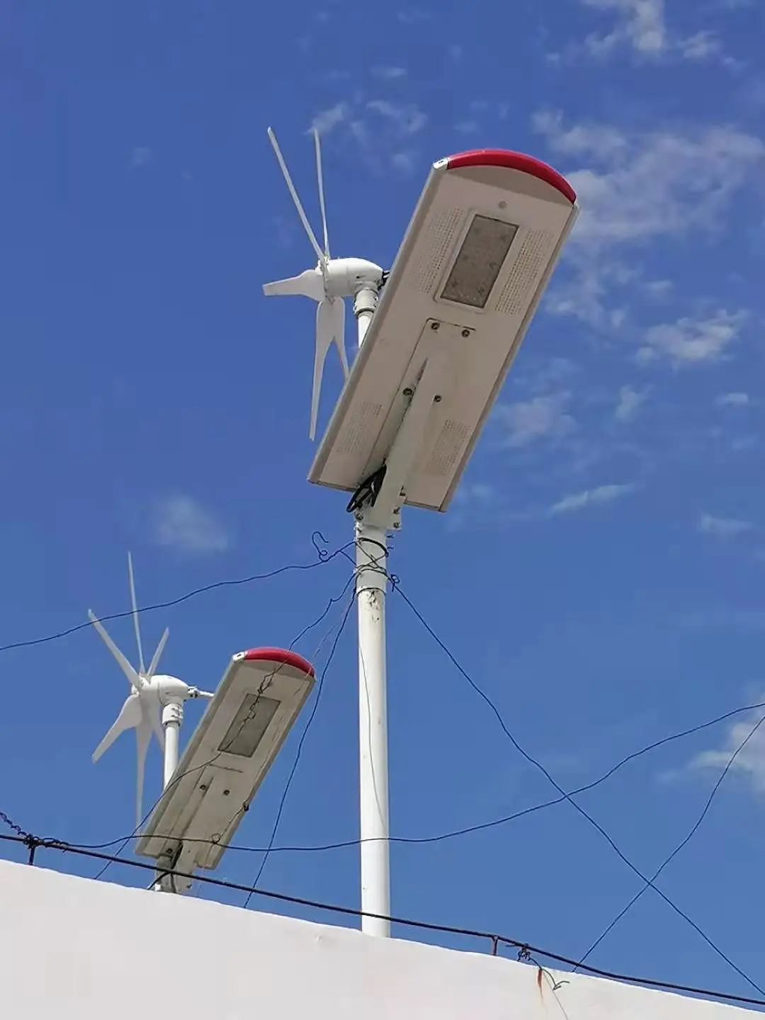 High Brightness Wind Hybrid Solar LED Street Light INTEFLY Factory Supply 12V/300W Wind Turbine Solar Hybrid LED Street light