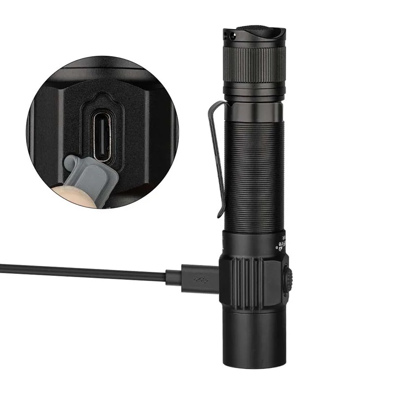 Trustfire T10R 1800LM USB C Handheld Flashlight LED Camping Flashlight 18650 Tactical Torch Light