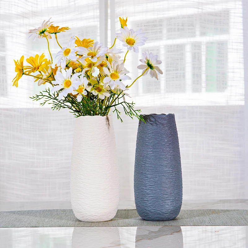 European style elegant all-match wave mouth ceramic vase