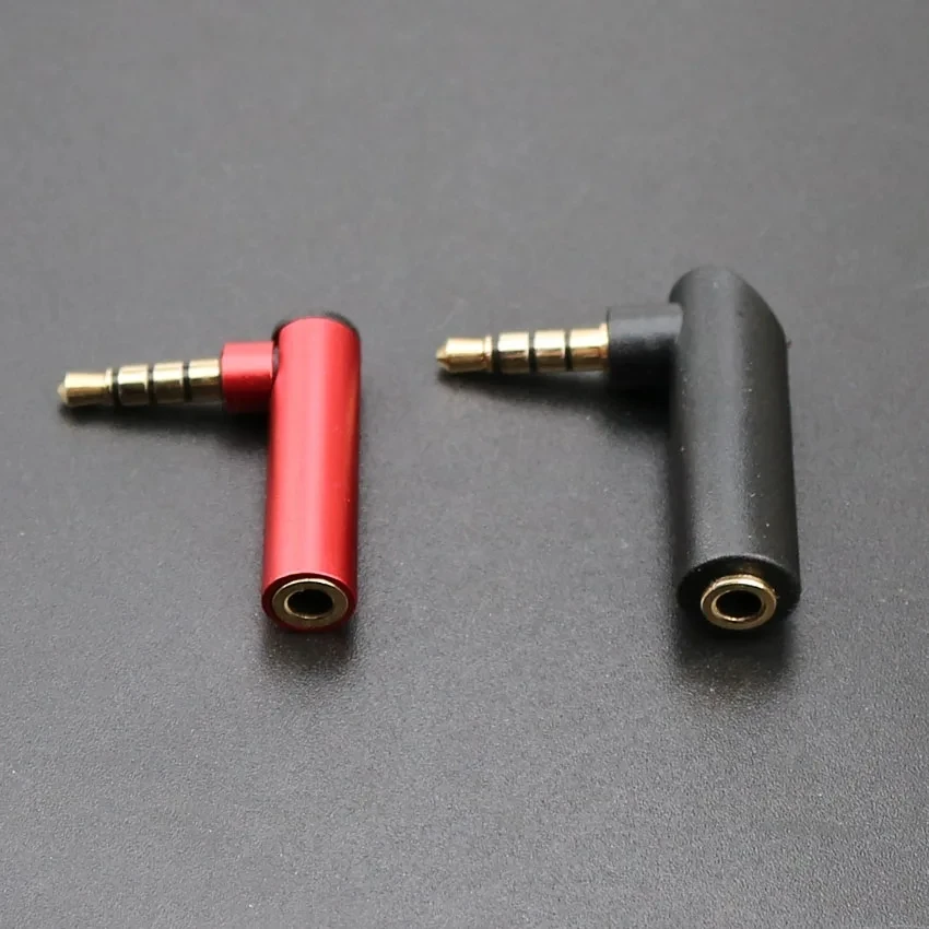 3.5mm Male to Female 90 Degree Right Angled Adapter Converter Headphone Audio Microphone Jack Stereo Plug Connector