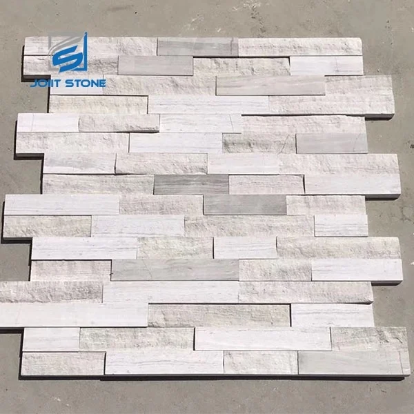 Beautiful White Color Veneer Stone Facade Cultural Stone Sheet For House