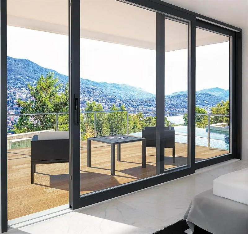 NUOXIN design sliding glass door aluminum tempered sliding patio doors