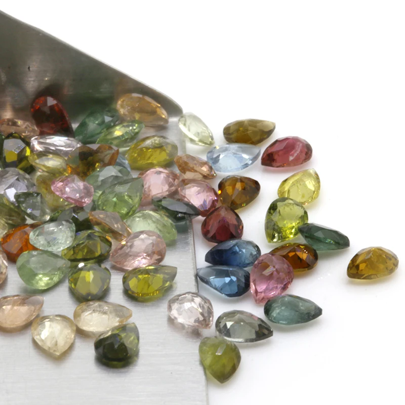 wholesale factory price natural Mix Color Tourmaline loose gemstone 100% natural color stone for jewelry making
