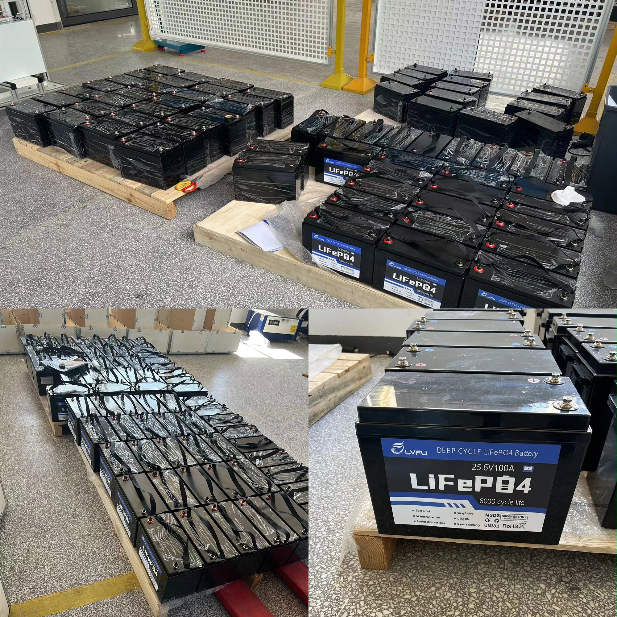 Lifepo4 battery 24v 100ah Lithium Iron Battery Pack  25.6V 100 Ah 200ah Lifepo4 Battery Long Cycle Life For boat