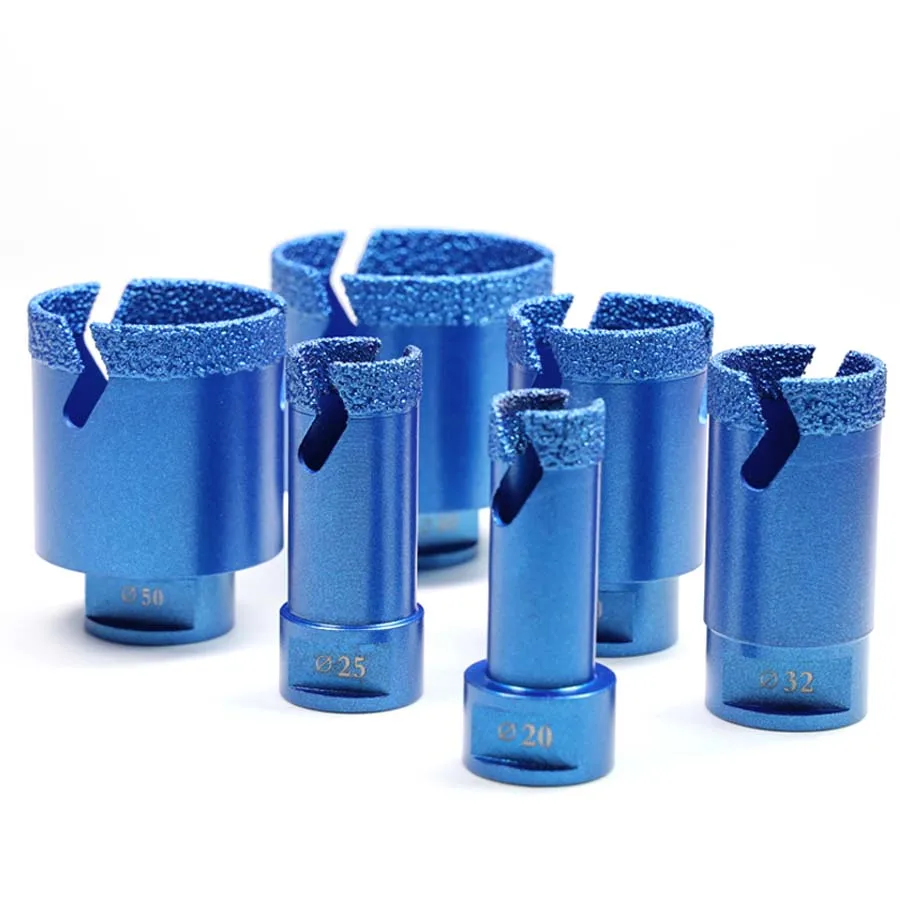 Custom Different Size granite concrete vacuum brazing dry core drilling diamond core bit