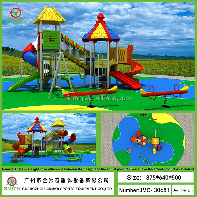Big set kids outdoor play equipment children outdoor playground slides for sale
