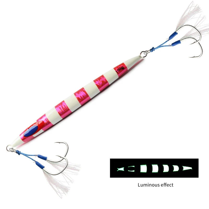 Leurre De Peche Fishing Lure Metal 150g 200g 250g 300g Luminous Wobbler Bait Isca Artificial Saltwater Vertical Jigging Lures