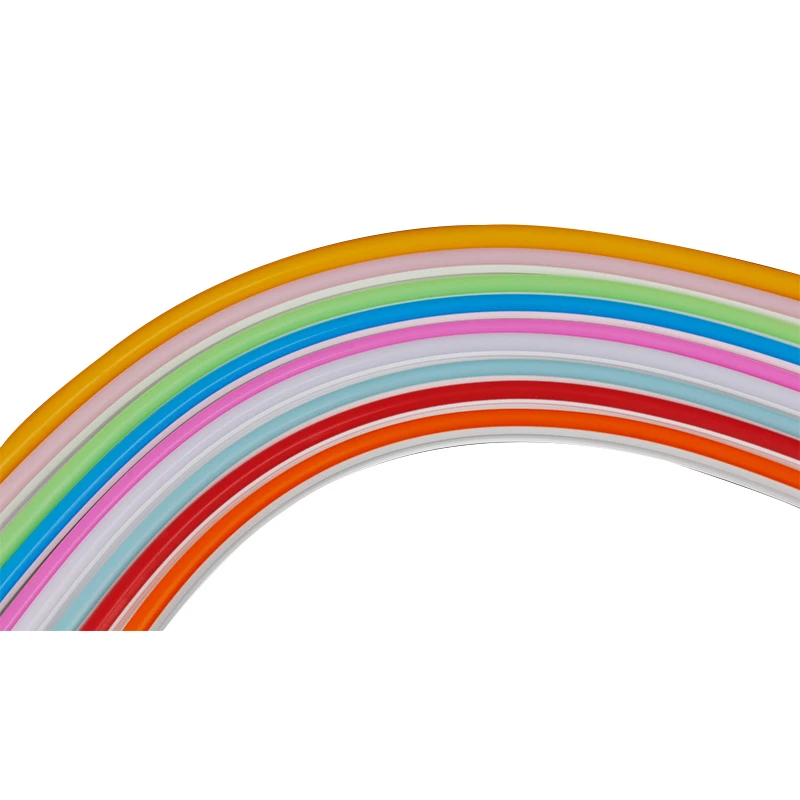 Waterproof 6mm 8mm Car Interior Led Neon Strip Lights Red Green Blue LED Neon Silicone Tube Strip